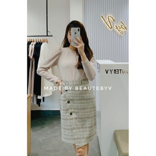 BEAUTEBYV - Áo len tay bồng