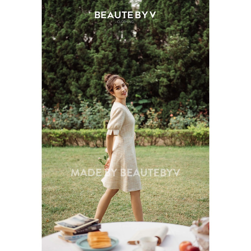 BEAUTEBYV - Váy Tweed Coral