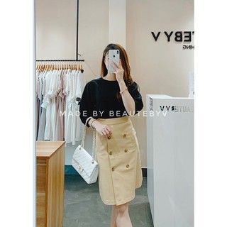 Beautebyv - chân váy khaki