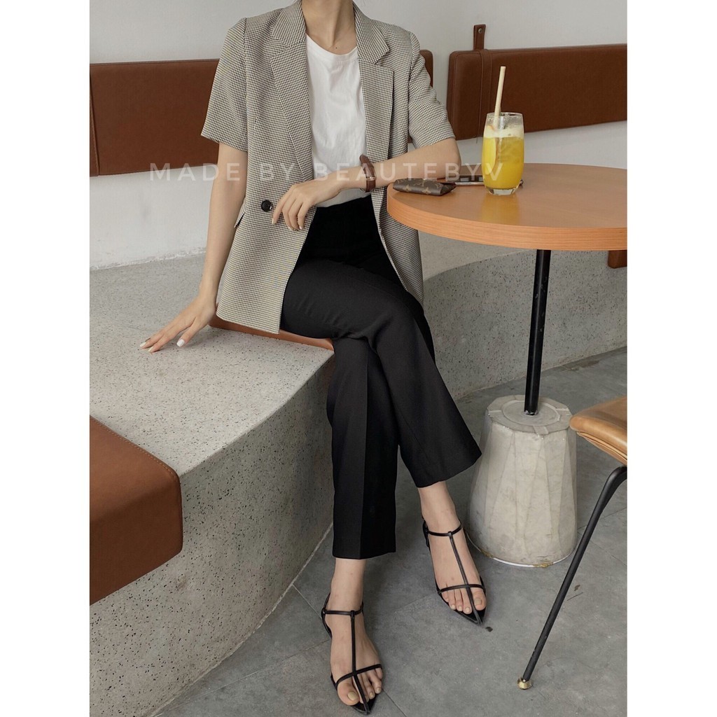 BEAUTEBYV - Áo Blazer Era kẻ