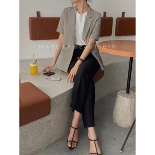 BEAUTEBYV - Áo Blazer Era kẻ