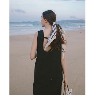 Đầm suông maxy dáng dài cổ tròn hở lưng đi chơi đi biển có bigsize 40kg-120kg