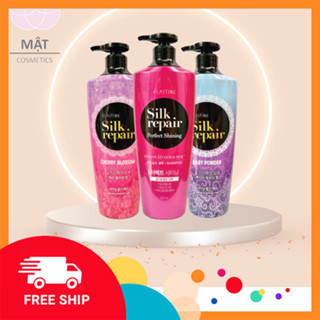 (Hữu cơ thiên nhiên) Dầu gội nước hoa Hàn Quốc Elastine Silk Repair 550ml
