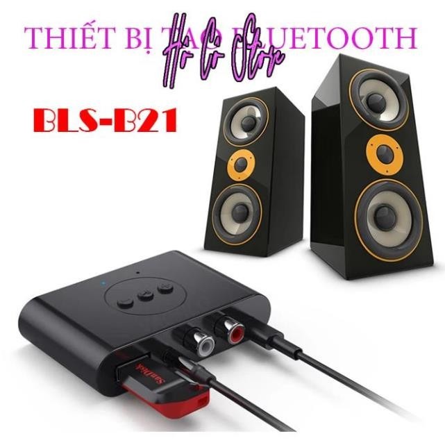 Thiết Bị Thu Bluetooth BLS-B21 Tích Hợp NFC Cho Loa Và Amply Hỗ Trợ Cổng 3.5mm, AV, USB