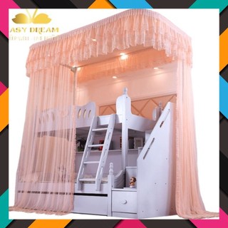 Màn (mùng) khung dành cho giường tầng trẻ em không khoan tường_khung inox_vải tuyn cao cấp chống muỗi