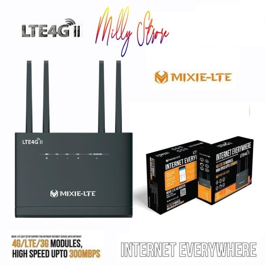 Router Wifi 4G LTE MIXIE II Chính hãng (4 Anten - 32 user - 4 Cổng Lan) Bảo hành 24 Tháng