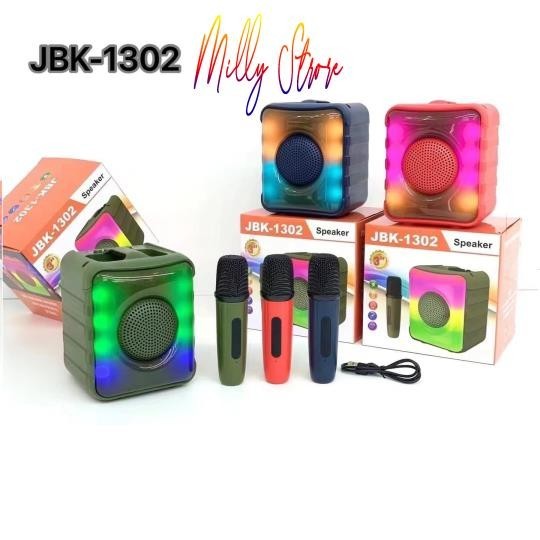 Loa Karaoke Mini JBK-1302 Kèm Mic, Có Led Nhỏ Gọn