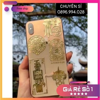 Combo 5 linh phù may măn( tỳ hưu, búa, chuyển vận,phu thê hoà hợp, thần tài vn) dán điện thoại