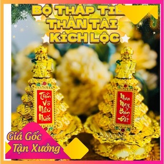 Tháp tỏi trưng bàn thò size nhỏ - cặp chiêu lộc mua may bán đắt