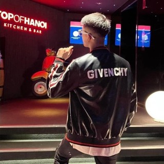 Áo Khoác Bomber Da Cao Cấp Thêu Givenchi Cực Đẹp