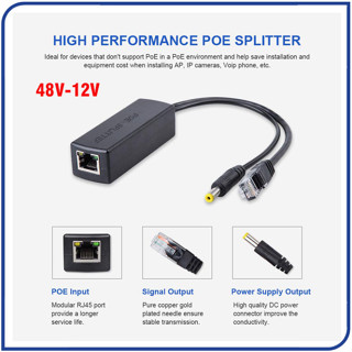 Bộ Tách Jack POE Splitter 48v ra 12v | 5v cho Camera IP, Cặp Chuyển Nguồn POE Cho Camera IP loại tốt