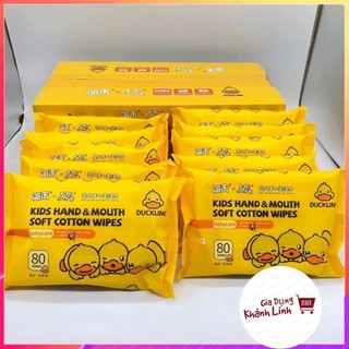 Khăn giấy ướt mini vịt vàng khăn giấy ướt con vịt 80 tờ P0474