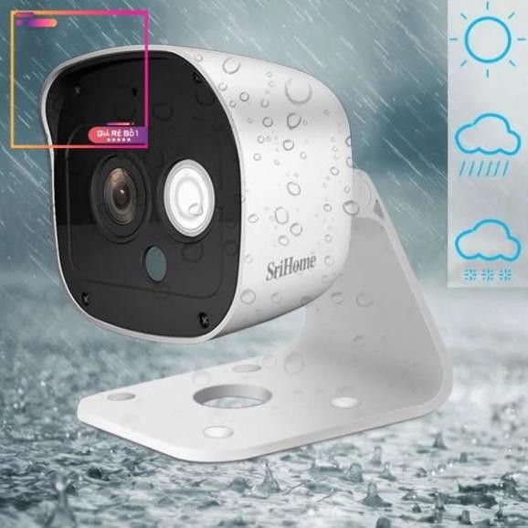 0dk Camera IP Wifi thế hệ mới SriHome - 3.0mpx siêu nét chống nước SH029