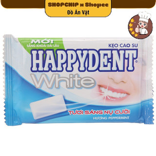 Hộp 15 Vỉ Kẹo Cao Su Trắng Răng Hương Bạc Hà Happydent White