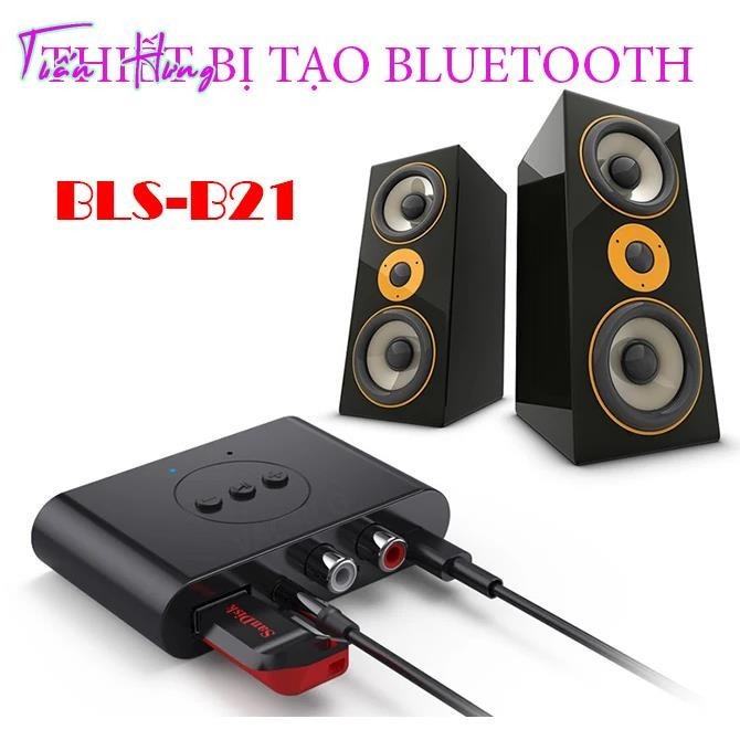 Thiết Bị Thu Bluetooth BLS-B21 Tích Hợp NFC Cho Loa Và Amply Hỗ Trợ Cổng 3.5mm, AV, USB