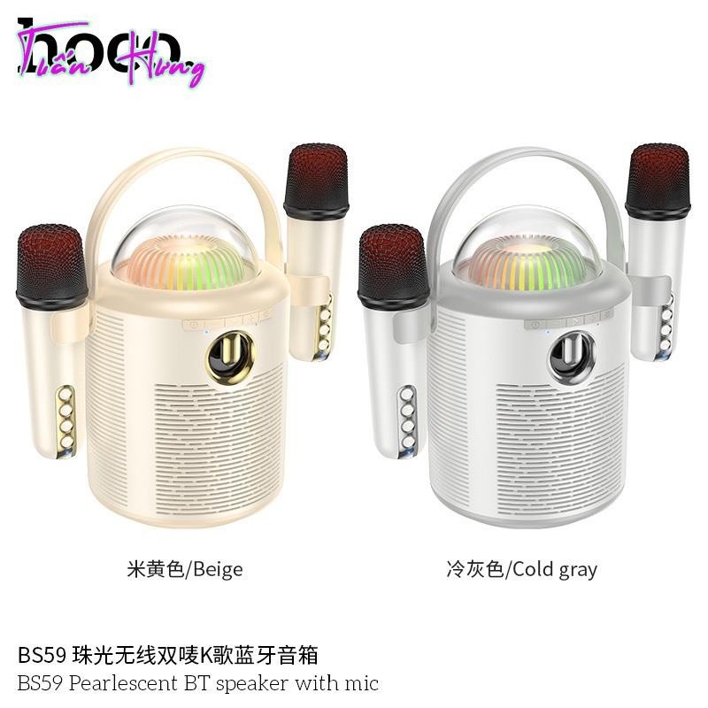 Loa Bluetooth Karaoke PEARLESCENT BS59 CÓ MIC hoco - Loa mini karaoke cực hay, âm thanh chuẩn, rẻ, đẹp