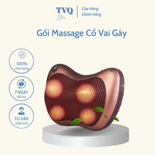 Gối Massage Cổ Vai Gáy Có Tia Hồng Ngoại 8 Bi 2 Chiều Cao Cấp Thư Giãn Giảm Mệt Mỏi TVQ.store