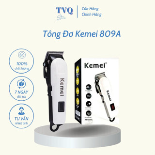 Tông Đơ Cắt Tóc Kemei KM-809A Chính Hãng Tạo Kiểu Chuyên Nghiệp Có Màn Hình Led Hiển Thị Pin (TVQ Store)
