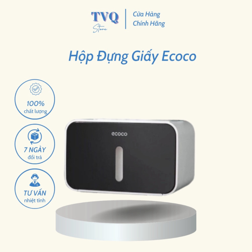 Hộp Đựng Giấy Ecoco Chống Thấm Nước Dán Tường Chắc Chắn Siêu Tiện Lợi ( TVQ.Store )
