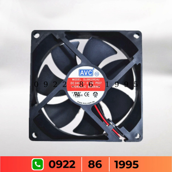 Quạt làm giảm nhiệt độ 9025 AVC Dl09025r24u DC24V 0.30a 9Cm 90*25Mm