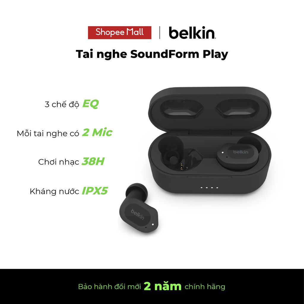 Tai nghe Bluetooth True Wireless Belkin SOUNDFORM Play