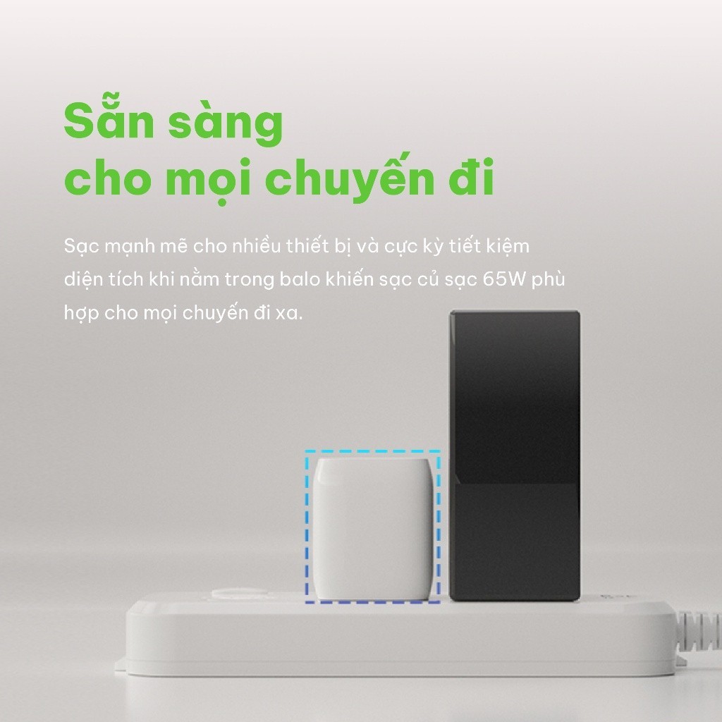 Sạc nhanh BOOST↑CHARGE PRO GaN Belkin 65W - 2 cổng USB-C PD 3.0 PPS (tương thích iPhone 15)