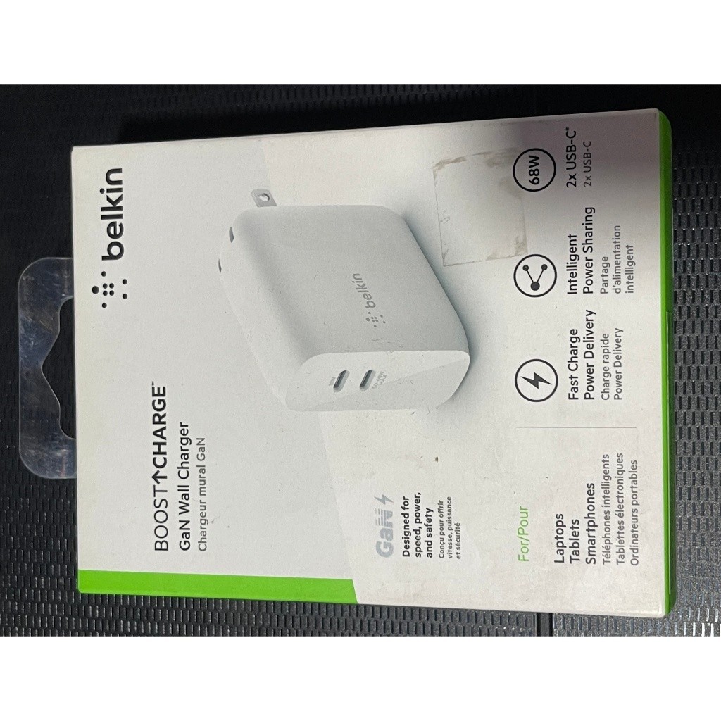 [HÀNG TRƯNG BÀY] Sạc nhanh BOOST CHARGE PRO Belkin 68W USB-C PD GaN (1 PD 50W + 1 PD 18W)