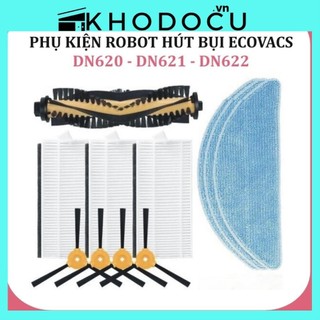 Phụ kiện robot hút bụi ecovacs deebot dn620, dn621, dn622-khăn lau, chổi chính, chổi cạnh, lọc bụi