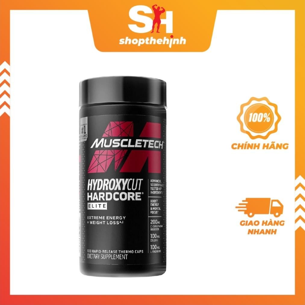 Hydroxycut Hardcore Elite (100 Viên) - Viên Giảm Mỡ Cấp Tốc, Giảm Cân Mạnh Mẽ