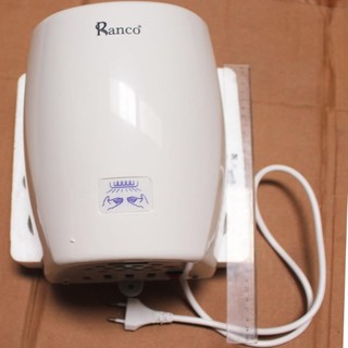 Máy Sấy Tay Tự Động RANCO Máy Sấy Tay Cảm Ứng Thông Minh Có Cảm Biến Hồng Ngoại Công Suất 1200w - Độ Gió >80m/S – R08887