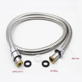 Dây Vòi Xịt Vệ Sinh Inox 304 Cao Cấp Lõi Đồng, Chiều Dài 1m2, Dây Cấp Nước Vòi Sịt Đít Cao Áp Sang Trọng - D231