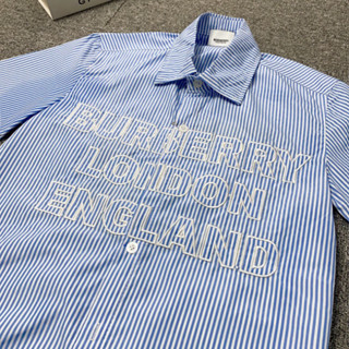 Áo Sơ Mi BURBERRY LONDON ENGLAND Thêu Chữ Nam Nữ Cao Cấp 2024