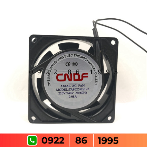 Quạt Thông Gió Hướng Trục AC220 V MBL-2 TA8025MSL-2 Đông Cndf  Quạt giảm nhiệt yên ắng 8Cm