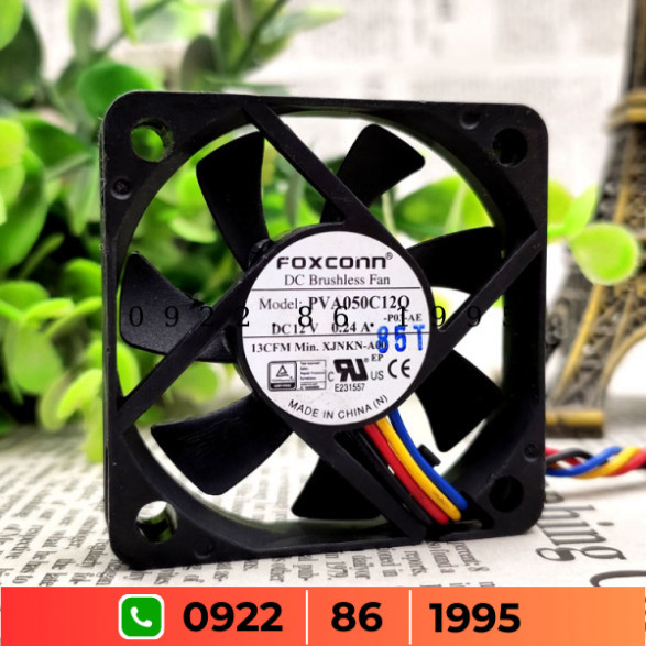 Quạt làm giảm nhiệt độ chỉ đạo nhiệt Pva050c12q 12V 0.24a 5Cm PWM Foxconn-Foxconn 5010