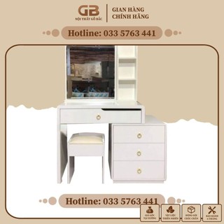 Bàn trang điểm gỗ MDF phủ melamine nhập khẩu chống xước, tăng giảm kích thước tùy chỉnh, thiết kế thông minh