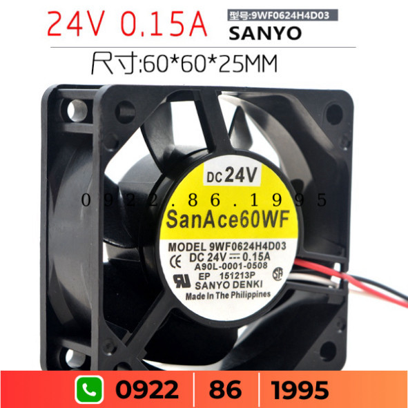 Quạt chuyên dùng Shanyang Sanace60wf 9wf0624h4d03 6025 24V 0.15A 6Cm FANUC