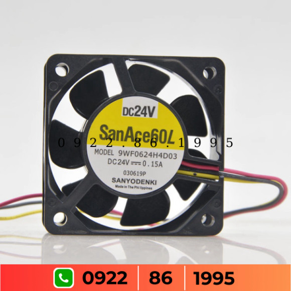 Quạt làm giảm nhiệt độ FANUC A90L-0001-0508 Sanace60wf 9wf0624h4d03 24V