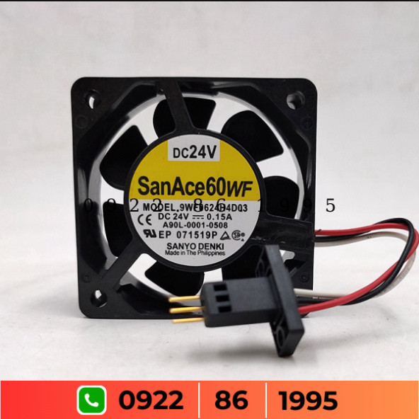Quạt FANUC A90L-0001-050824V0.15A Sanace60wf 9wf0624h4d03