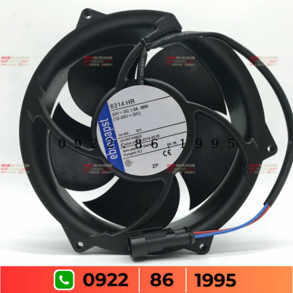 Quạt làm giảm nhiệt độ Biến Tần Ebmpapst24v 36W 6314hu 6314hr-900 17251abb
