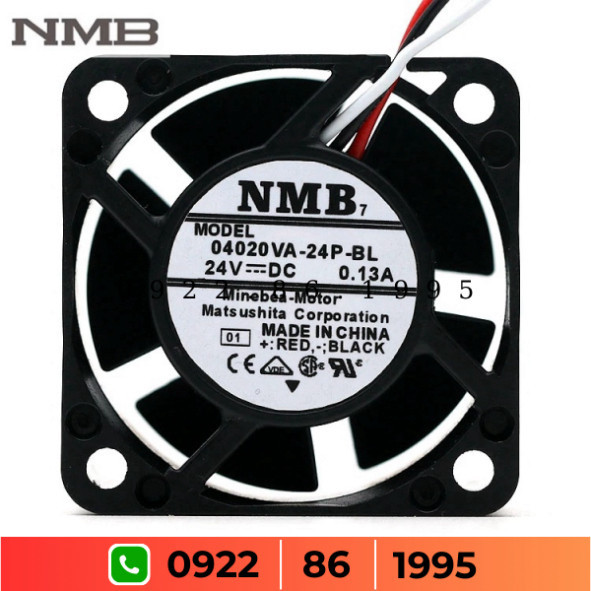 Nmb FANUC 04020va-24p-bl 24V 0.13A Quạt chỉ huy Biến Tần Yaskawa 7 Series