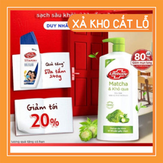 (Hữu cơ thảo dược) Lifebuoy Sữa Tắm Trà Xanh Khổ Qua/Tràm Trà Muối Hồng 800g + Sữa tắm 240g