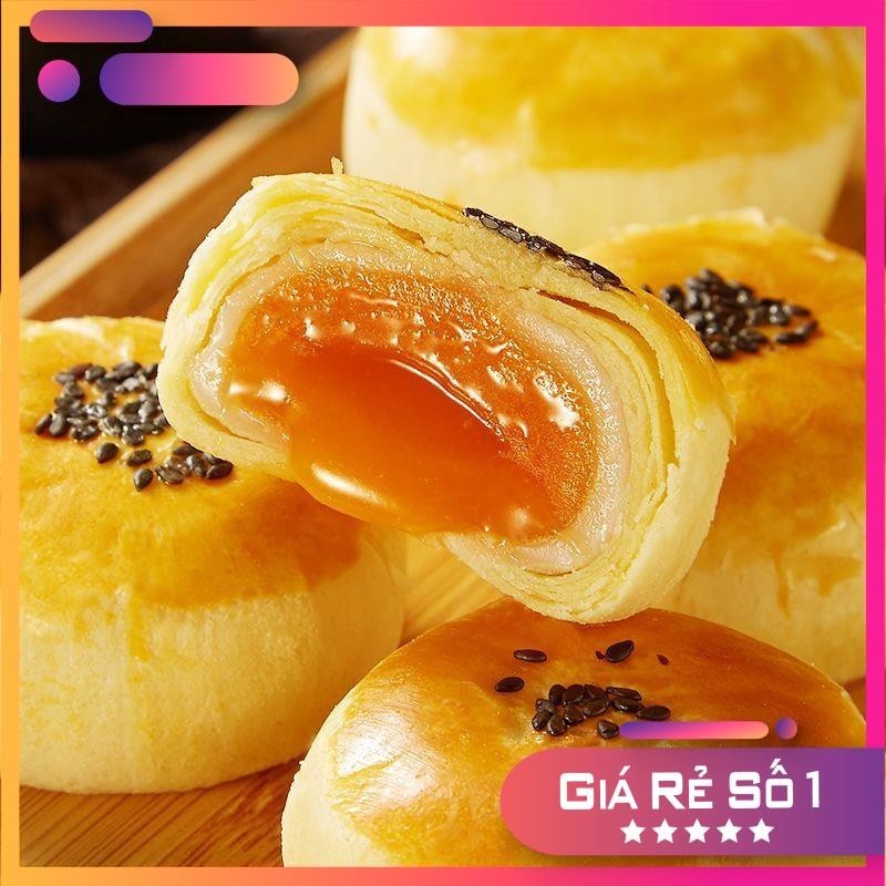 [Bánh thượng hạng] Bánh trứng muối ngàn lớp siêu ngon ăn vặt, Combo 6 cái và 12 cái- Bánh vỏ vàng bibizan