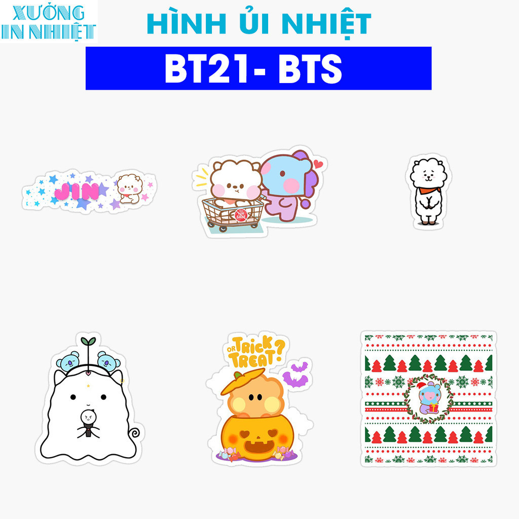 (Hình Ủi Nhiệt Quần Áo - Miếng Dán Ủi Quần Áo) Hình Ủi BT21-BTS, Có In Theo Yêu Cầu 75