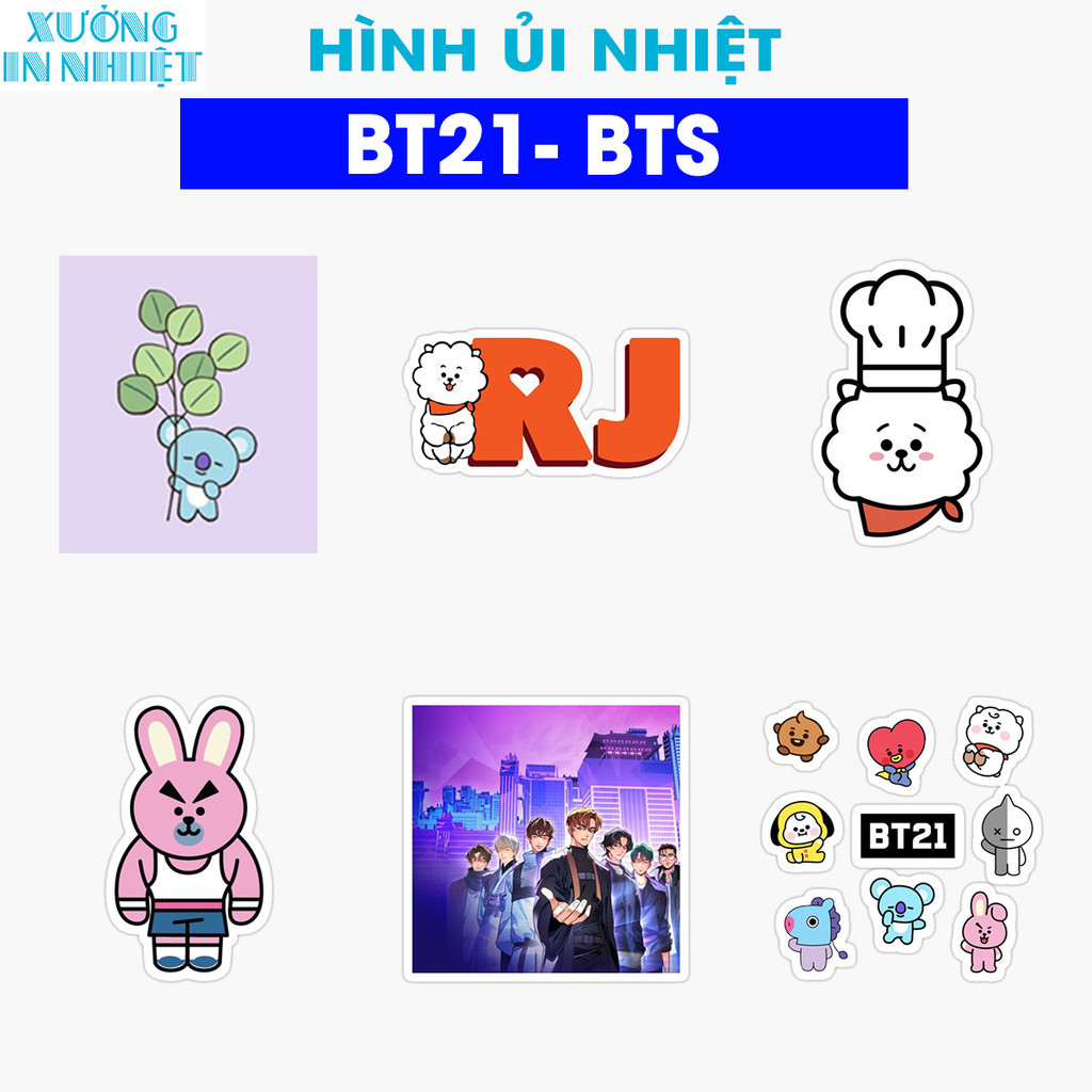 (Hình Ủi Nhiệt Quần Áo - Miếng Dán Ủi Quần Áo) Hình Ủi BT21-BTS, Có In Theo Yêu Cầu 83