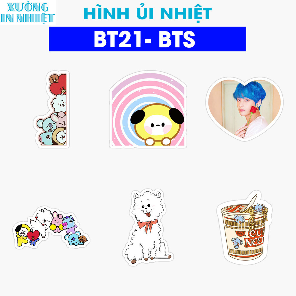 (Hình Ủi Nhiệt Quần Áo - Miếng Dán Ủi Quần Áo) Hình Ủi BT21-BTS, Có In Theo Yêu Cầu 127