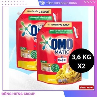 ❤️freeship❤️ combo 2 túi nước giặt omo matic túi lớn 3,6kg/ 1 túi hương comfort tinh dầu thơm
