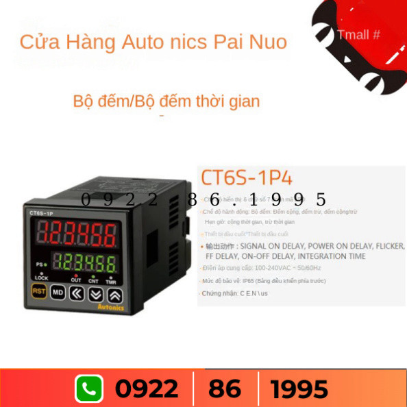 CT6S-1P4-1P2-1P2T-1P4T-2P4-2P2-2P4T Bộ đếm Autonics