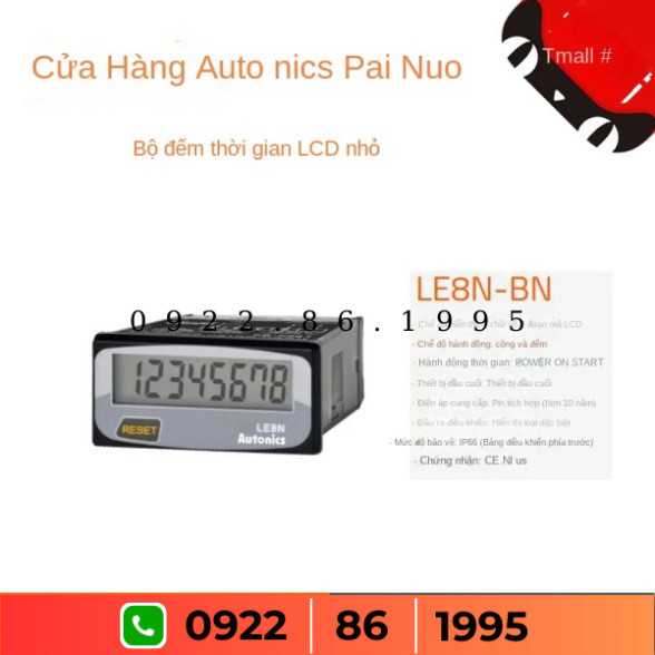 LE8N-BF LE8N-BN Bộ Hẹn Giờ LCD Autonics