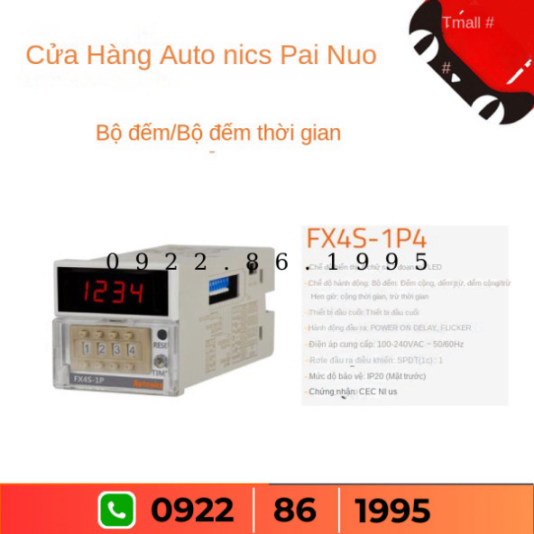 Bộ Đếm/Bộ Đếm giai đoạn Autonics FX4S-1P4  AC220V FX4S-1P2  DC24V FX4S  AC220V