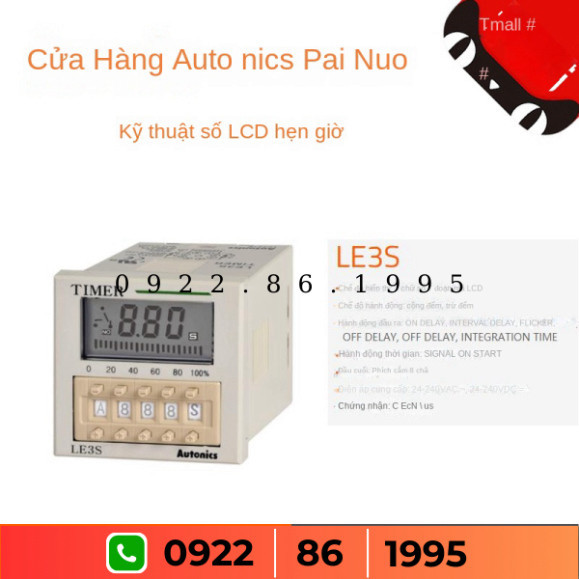 Autonics nhân viên chuyên môn chỉnh sửa Số LCD Hẹn Giờ LE3S LE4S LE3SB LE3SA LE4SA